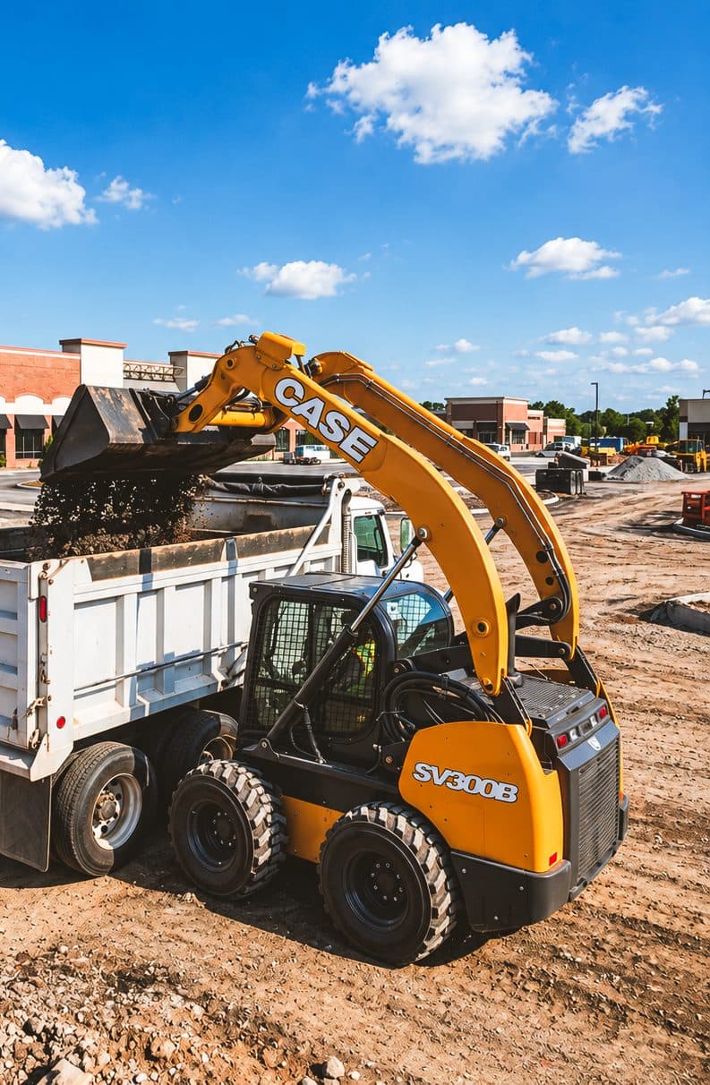 Minicargador SV300B — Más alcance para cargar camiones